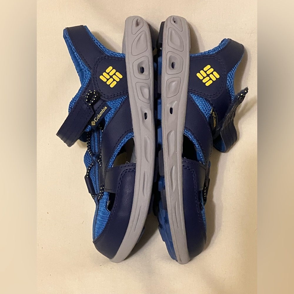 Columbia Techsun Wave Omnishield Boys Blue Hook And Loop Sandals Shoes Size 4 - Picture 10 of 16
